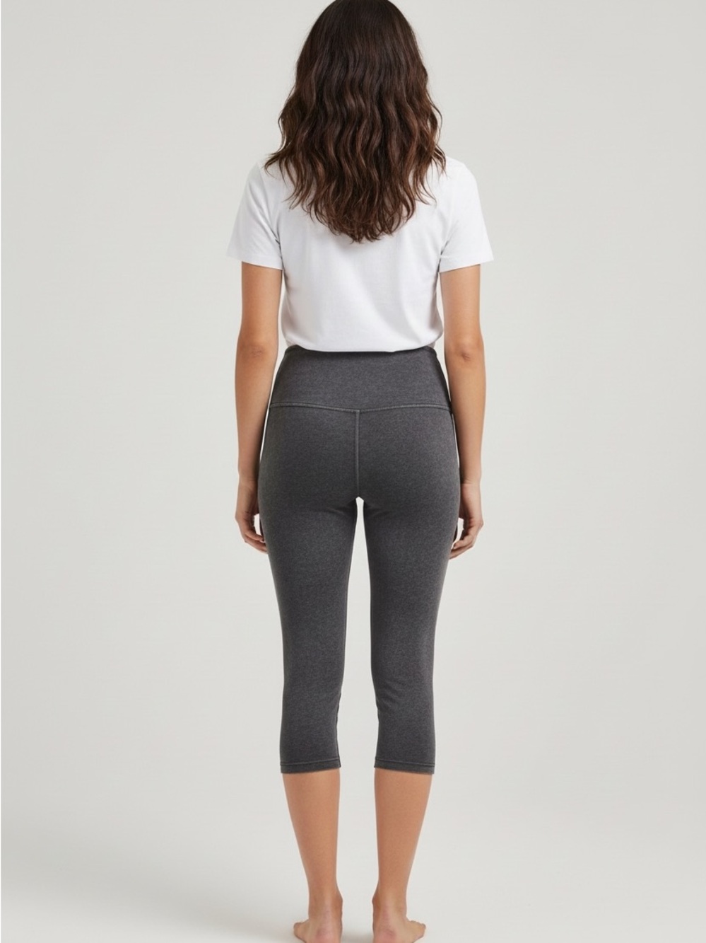 Athleta Dark Charcoal High-Waist Capri Leggings
